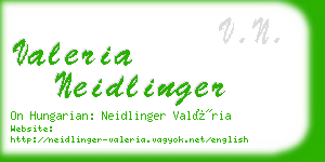 valeria neidlinger business card